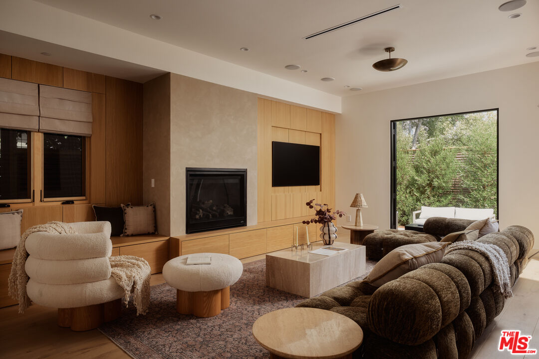 Sunlit living room at The Bronson House in Los Angeles